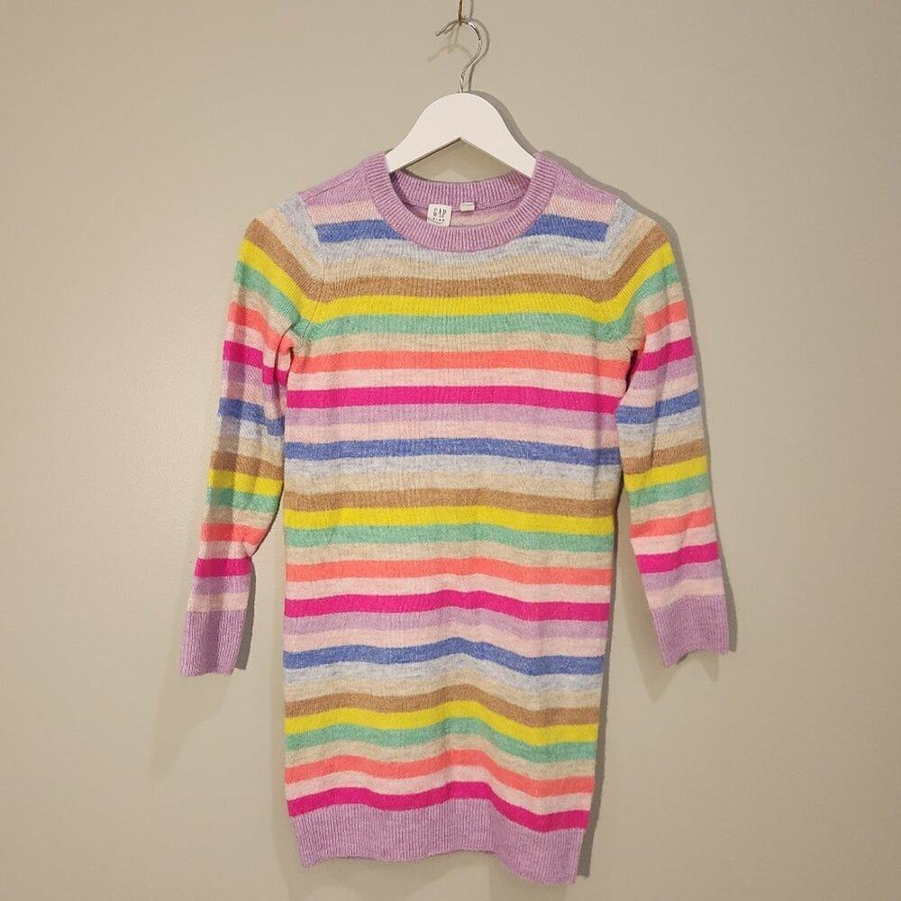 Gap Happy Kids Stripe Sweater Dress - Size M(8)